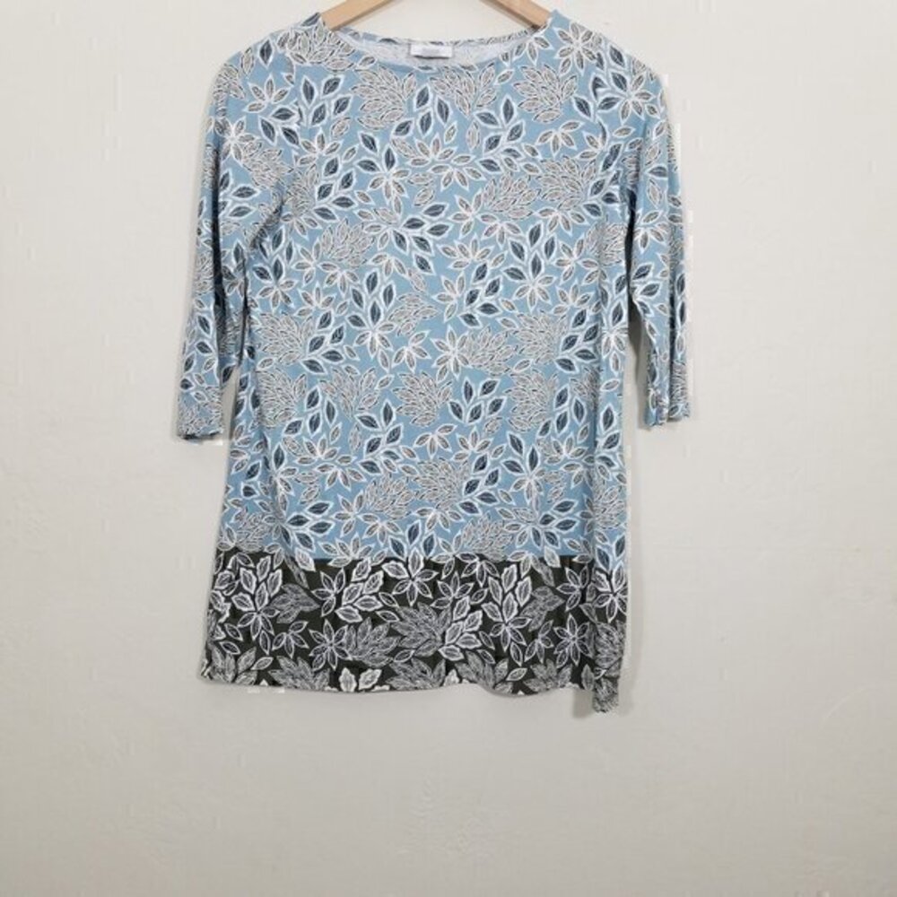 J. Jill 3/4 Sleeve Shirt Top Pullover Stretch Size XS